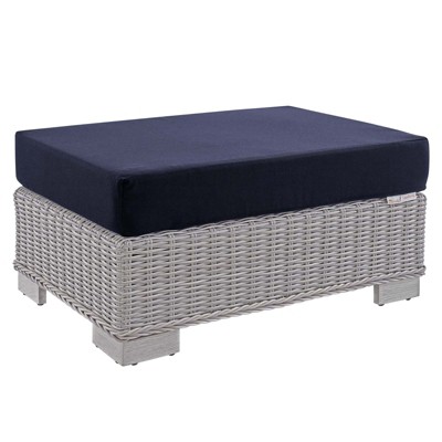 Modway Conway Sunbrella® Outdoor Patio Wicker Rattan Ottoman
