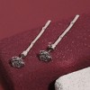 SOHI Women's Metallic Silver Party Cuff Earrings - 2 of 4