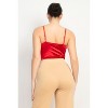 Slickblue Hot Pink/Red/Royal Women's Sweetheart Neck Bodysuit with Rhinestone Straps, Size S-L - 4 of 4