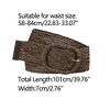 Allegra K Women's Chunky Buckle Braided Woven Wide Dress Waist Belts 58-84cm/22.83-33.07" - 3 of 4