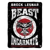 Sleep Squad WWE Brock Lesnar Beast Incarnate 60 x 80  Raschel Plush Blanket - image 2 of 4