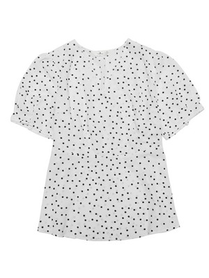 Agnes Polka Dot 3/4 Sleeve Popover Shirt main image 1