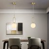POWLIG Modern Gold Pendant Light with Adjustable Height - 5.51 Inch 1-Light Dimmable Ceiling Fixture - 4 of 4