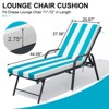 Crestlive Products Patio Outdoor Chaise Lounge Cushion Beige 2 PC - 2 of 4