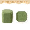 Unique Bargains Velvet Octagon Wedding Proposal Engagement 2 Slot Jewelry Storage Ring Box - 2 of 4