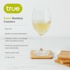True Stack Bamboo Coasters, Modern Square Coasters, Bamboo Wood, Protect Tables and Surfaces, Set of 4 - 2 of 4