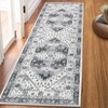 4 x 6 ft Polyester Imitation  Orange Pink Rectangular Hallway Bathroom Entryway Kitchen Office Foldable Geometric Printed Modern Washable Are - 4 of 4