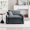 Comfortable Corduroy Deep Seat Single Sofa with Pillow, Ideal for Living Room, Bedroom, or Club - 2 of 4
