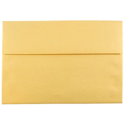 JAM Paper A8 Metallic Invitation Envelopes 5.5 x 8.125 Stardream Gold V018295