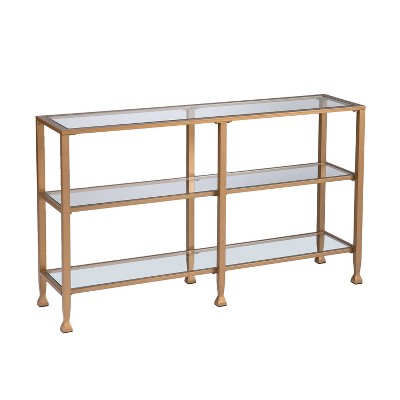 Dillard Narrow Long Console Table Deep Gold - Aiden Lane