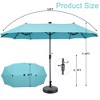Ainfox 13ft Outdoor Patio Umbrella with Solar Lights and Decorative Pattern Umbrella Base - 2 of 4