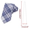 INSPIRE CHIC Plaid Woven Self-tied Striped Skinny Necktie 2.8" for College Graduation Campus 1 Pc - 2 of 4