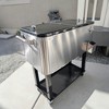 Resenkos 80 QT Rolling Cooling Bins Ice Chest on Wheels Outdoor Stand Up Drink Cooler Cart for Party, - 2 of 4
