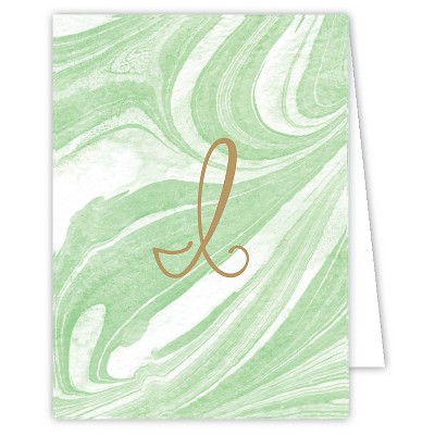 10ct Marble Note Cards - Monogram I