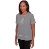 Alfred Dunner Womens Crewneck Parrot Striped Tee - 3 of 4