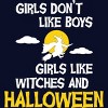 Junior's Design By Humans Girls like Halloween By OffensiveFun T-Shirt - 2 of 3