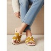 CUSHIONAIRE Women's Voyage Fur Faux Shearling lined slide sandal +Memory Foam, Wide Widths Available - 4 of 4