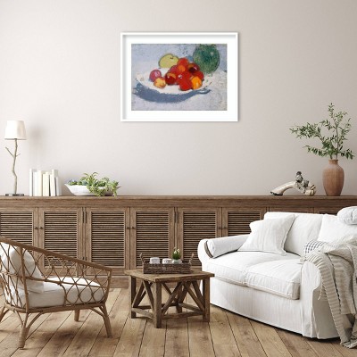 41" x 31" White Framed Still Life Fruit Lithograph Print