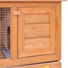 vidaXL Rabbit Hutch Brown Wood, Iron Wire 35.4 x 17.7 x 31.5 in Pull-Out - 3 of 4