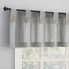 2pc 54"x36" Archaeo Light Filtering Cotton Blend Button Tab Top Cafe Curtain Panel Pair Gray - image 2 of 4