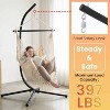 FDW Hammock Chair Stand Outdoor Solid Steel Heavy Duty Construction for Hanging Hammock, Hanging Stand Max Load 397 LBS - 3 of 4