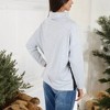 Anna-Kaci Women's Color Block Top with Leopard Print Panel and Cowl Neck Detail - 2 of 4