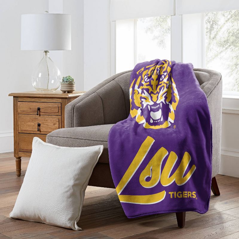 NCAA Signature LSU Tigers 50 x 60 Raschel Throw Blanket, 2 of 4