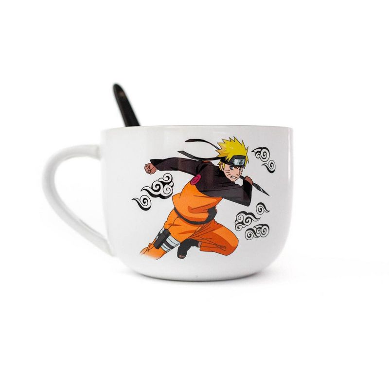 Just Funky Naruto Anime Ceramic Ramen Soup Mug with Spoon - Awesome 20 oz Coffee Cup for Office, 2 of 7