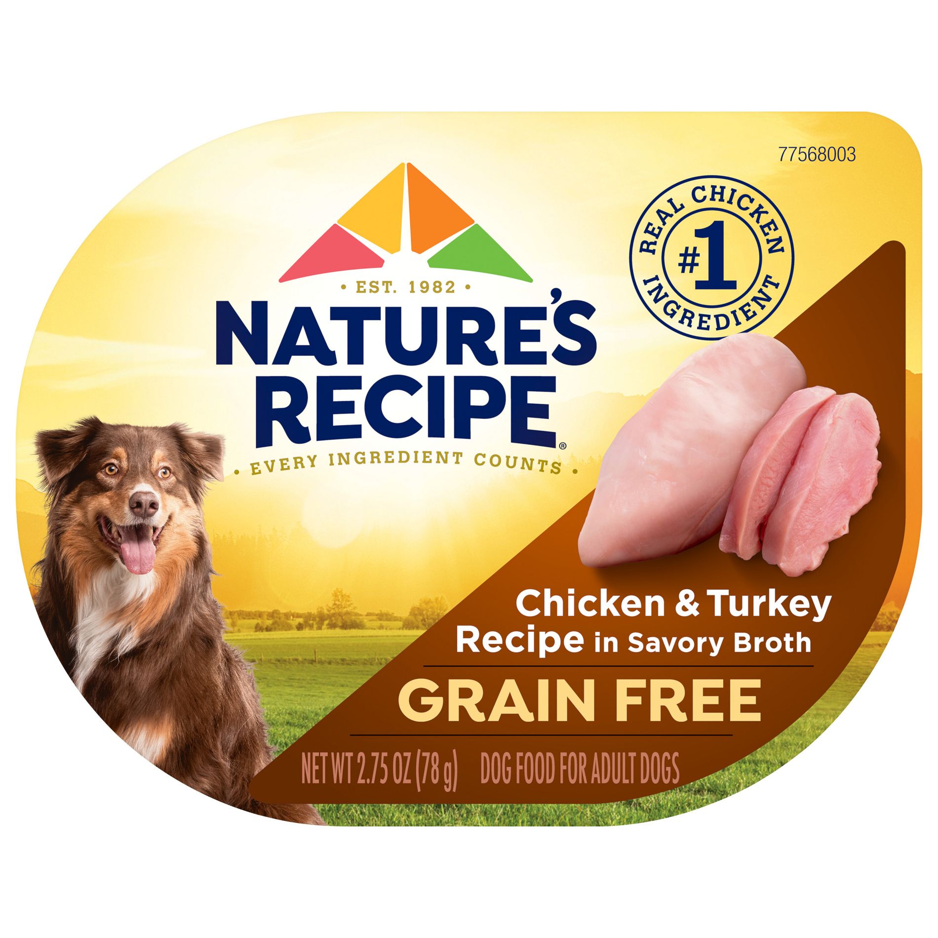 Nature’s Recipe Grain Free Chicken and Turkey In Savory Broth Recipe Wet Dog Food - 2.75oz