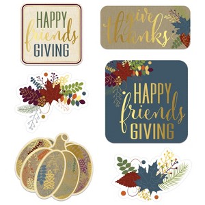 Beistle Foil Friendsgiving Cutouts, 6.25"-10", (12/Pkg) Multicolored - 1 of 4