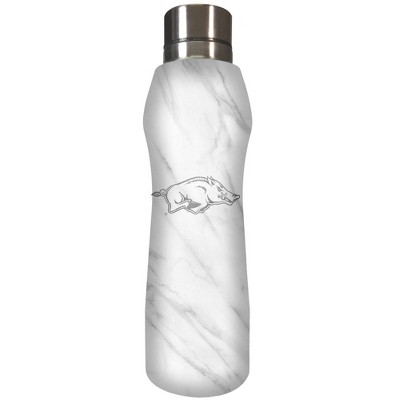  NCAA Arkansas Razorbacks 20oz Marble Curve Stainless Steel Water Bottle 