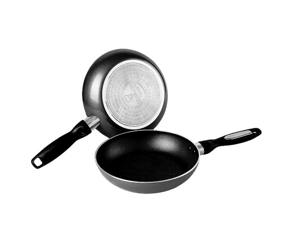 Gourmet Chef 8 Inch Non Stick Fry Pan with Induction Base - Black