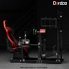 Dardoo Aluminum Profile Racing Sim Cockpit with Triple Monitor Mount & Red Seat,Compatible with Logitech,Thrustmaster.Excluding electronic devices - 2 of 4