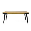 PAGED 63" Dining Table, Rectangle Kitchen Table with Wooden Tabletop and Iron Legs, Living Room Table for 6/8 Person - 3 of 4