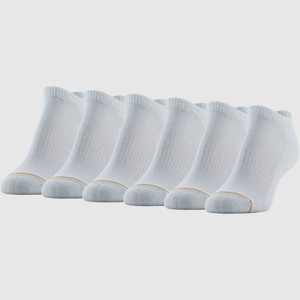 All Pro Women's 6pk No Show Cotton Blend Athletic Socks - White 4-10 - 1 of 3