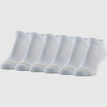 All Pro Women's 6pk No Show Cotton Blend Athletic Socks - White 4-10
