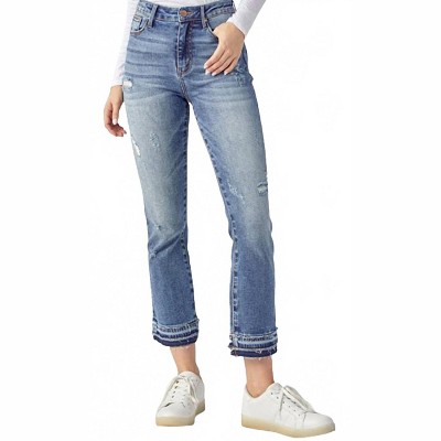 Women's Wo's Shadow Hem Straight Leg Jean - RISEN