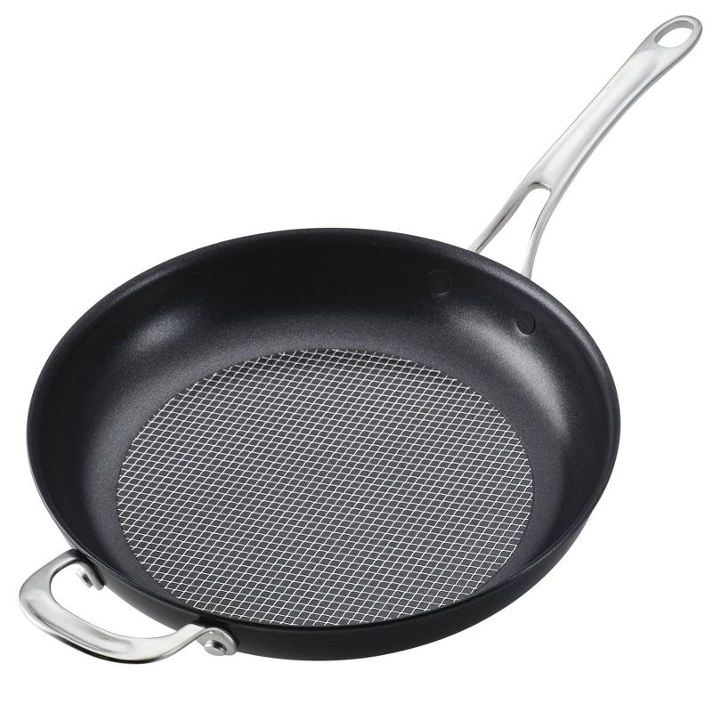 Anolon X Hybrid 12&#34; Nonstick Induction Frying Pan with Helper Handle Super Dark Gray, 3 of 13