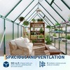 6'X11' Aluminum-Framed Polycarbonate Greenhouse, Heavy Duty Polycarbonate Greenhouse with Quick Setup Structure and Roof Vent - 3 of 4