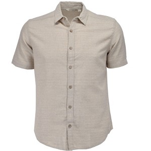 Burnside Men's Linen Stripe Button Front Sport Shirt - 1 of 3
