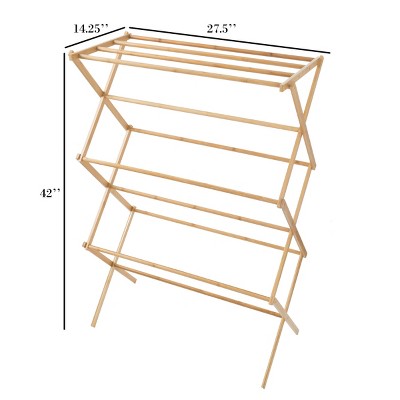 Ecofriendly Bamboo Collapsible Indoor/Outdoor Drying Rack