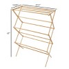 Hastings Home Portable Ecofriendly Wooden Clothes Rack for Indoor/Outdoor Drying - Brown - image 2 of 4