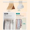 50-Pack Kids Velvet Hangers, 14x8 Inch Non-Slip Children's Hangers with Wide Shoulder Notches & Swivel Hook, Space-Saving Closet Organizers - 4 of 4