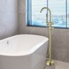 Cobbe Floor Standing Bathtub Faucet Vertical Bathtub Faucet with Handheld Shower and Tub Spout Brushed Gold - 2 of 4