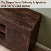 70" Modern TV Stand, Entertainment Center for TVs Up to 80", Media Console with Open Storage & Side Cabinets, Thick Wood TV Consoles - 2 of 4