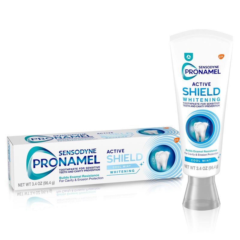 Sensodyne Pronamel Active Shield Whitening Toothpaste - Cool Mint - 3.4oz, 1 of 14