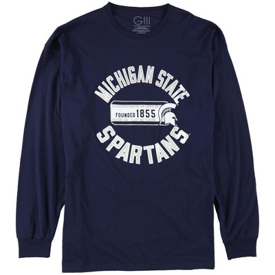 G-III Sports Mens Michigan State Graphic T-Shirt, Blue, Medium