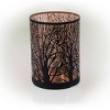 9" Indoor/Outdoor Branching Tree Décor with Tungsten Lights and Timer Black - Alpine Corporation - 2 of 4