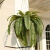 Artificial Boston Fern 15.7" Faux Silk Plant - UV Resistant Indoor Fake Tree with Realistic Leaves and Construction Basket - Perfect for Home Decor - 4 of 4