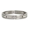 Black Bow Jewelry 8mm Multi-Finish Titanium Rivet Link Bracelet - 3 of 4